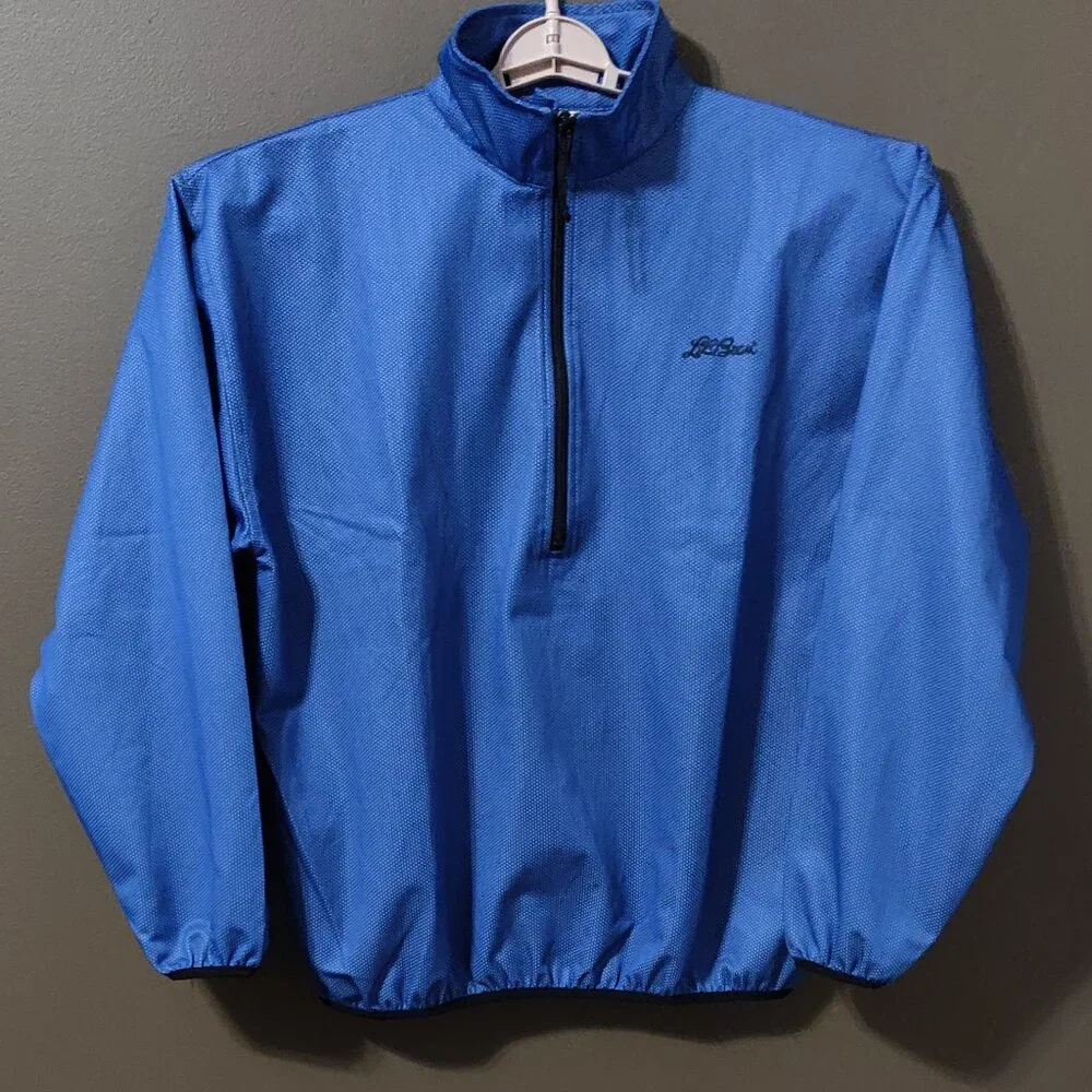LL Bean Vintage Wind Stopper Gore 1/2 Zip Pullover LARGE